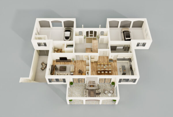 3D Grundriss Villa OG